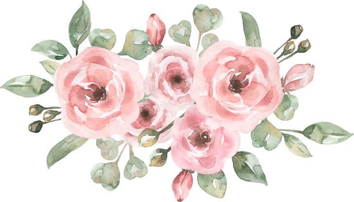 Watercolor Delicate peony flowers bouquet clipart, Pink garden flower border illustration, florals decor , roses clip art. Wedding invitation, baby , card making